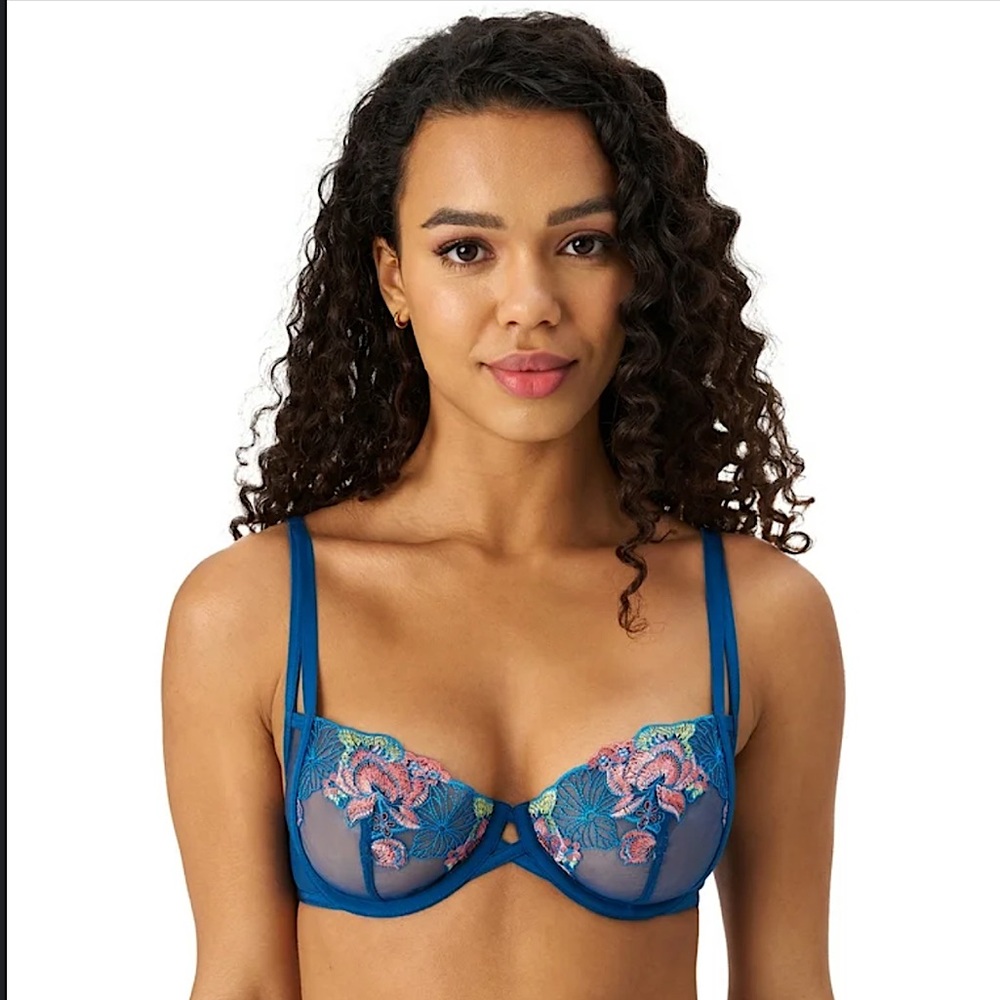 Adored by Adore Me Women's Jamilla Unlined Underwire Mesh Embroidery 🌸